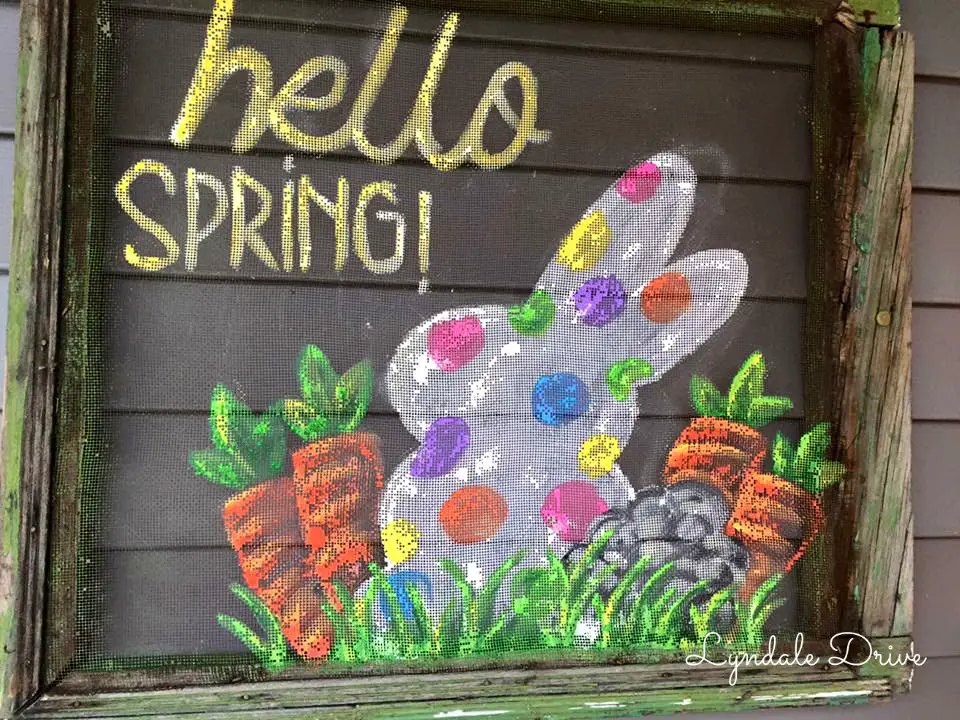 hello-spring-painted-screen