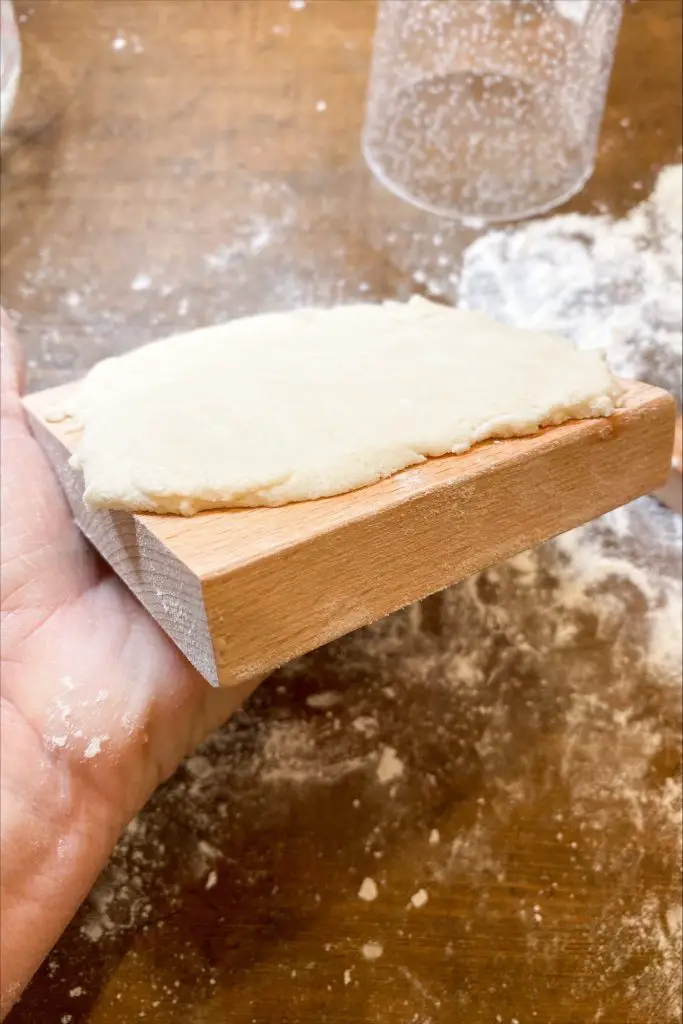 salt dough pressed in a wooden mold