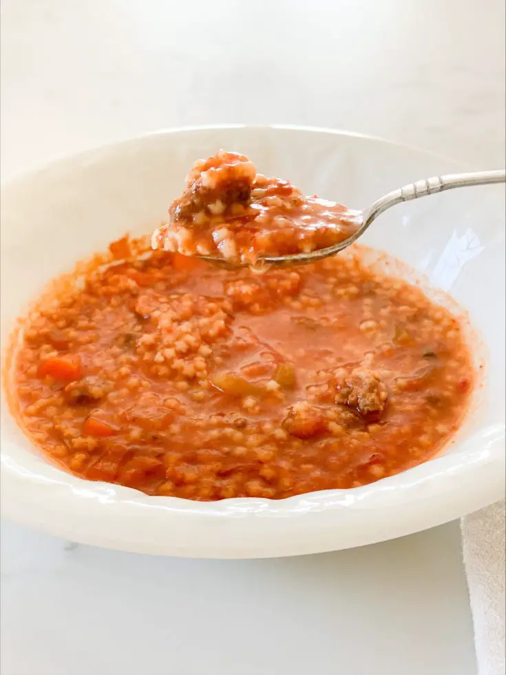 Quick Beef & Tomato Soup