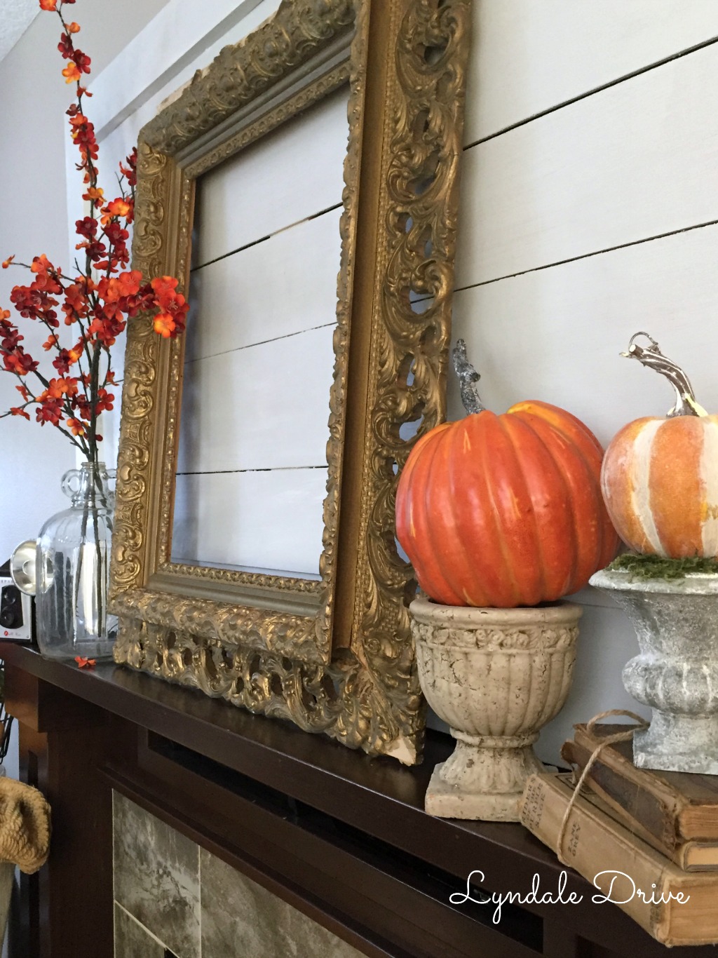 Decorating a Mantel for Fall on a Budget