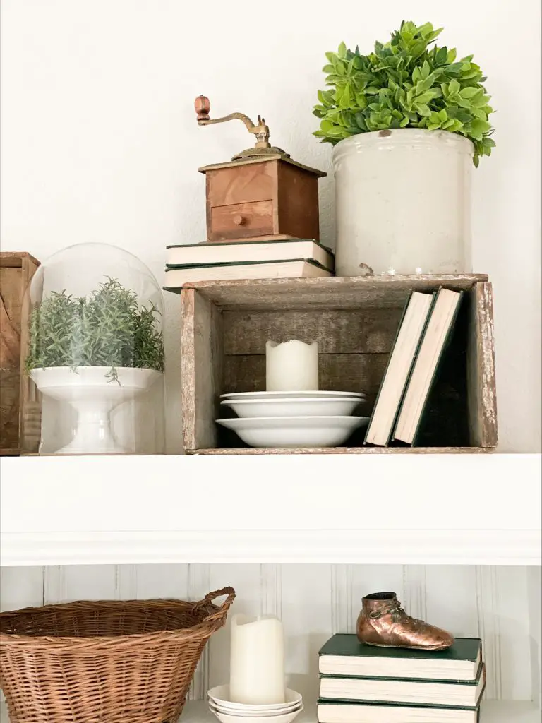 Hutch decorating ideas mixings old and new
