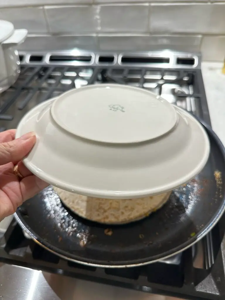 use a plate to flip